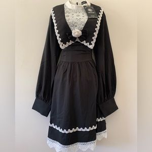 Dolls Kill Dark in Love Collared Gothic Lolita Dress